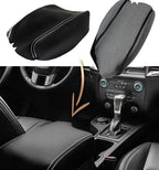 Leather Console Lid Armrest Cover for Ford Ranger (2019–2020) White Stitch