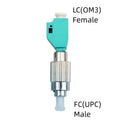 FC Male to LC Female Multi Mode OM4 Fiber Optic Adapter Connector