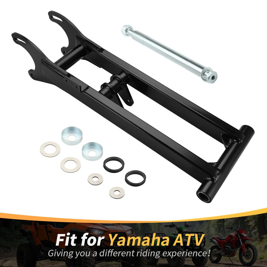 4" Extended Rear Swingarm for Yamaha Banshee YFZ350 (1987–2006) Black Heavy Duty