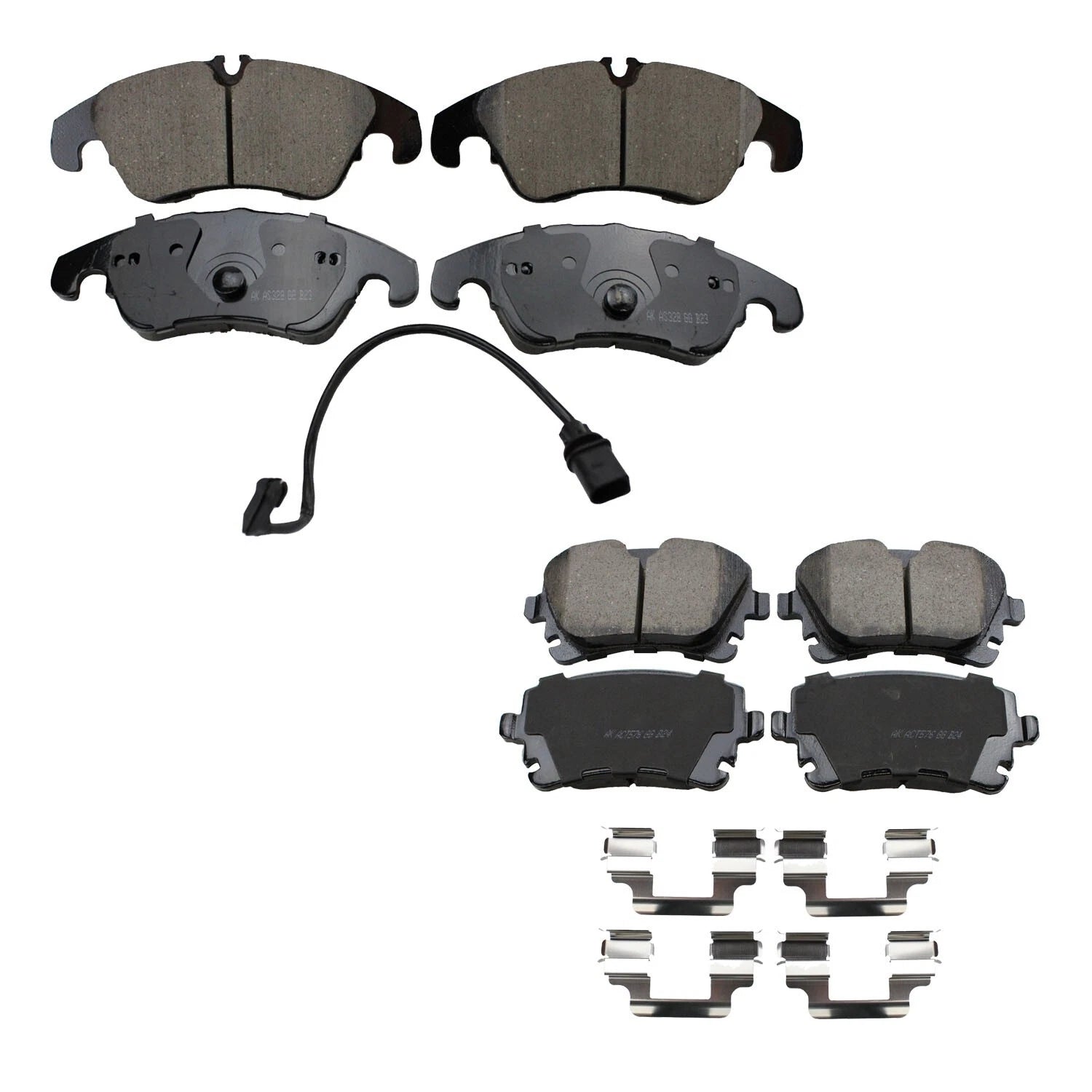 Akebono Euro Front & Rear Ceramic Brake Pad Kit for Audi S4 S5 (2009–2016)
