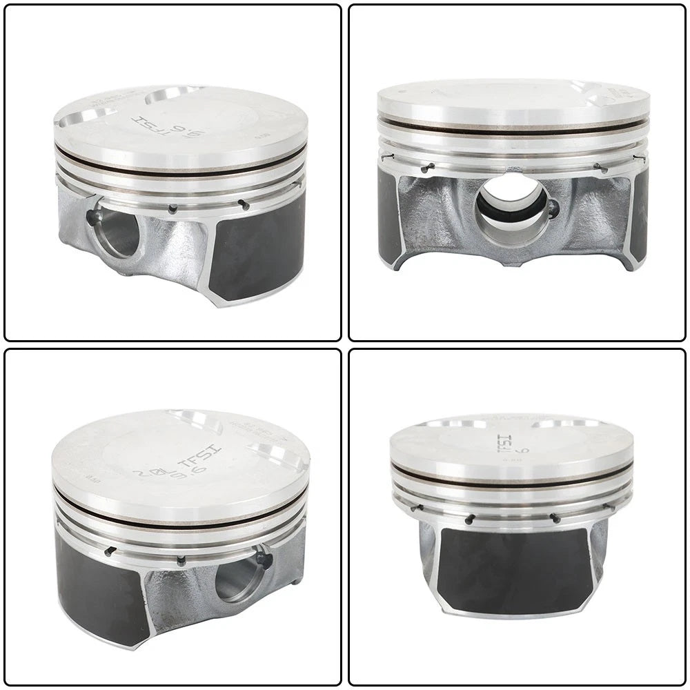 Set of 4 Oversize Piston and Ring Assembly for Audi A3/S3/A4/A5/A6 (2006-2016)