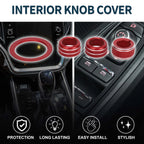 Set of 4 Media Tune Engine Start Mirror Switch Knob Covers for Subaru WRX (2022–2023) Red