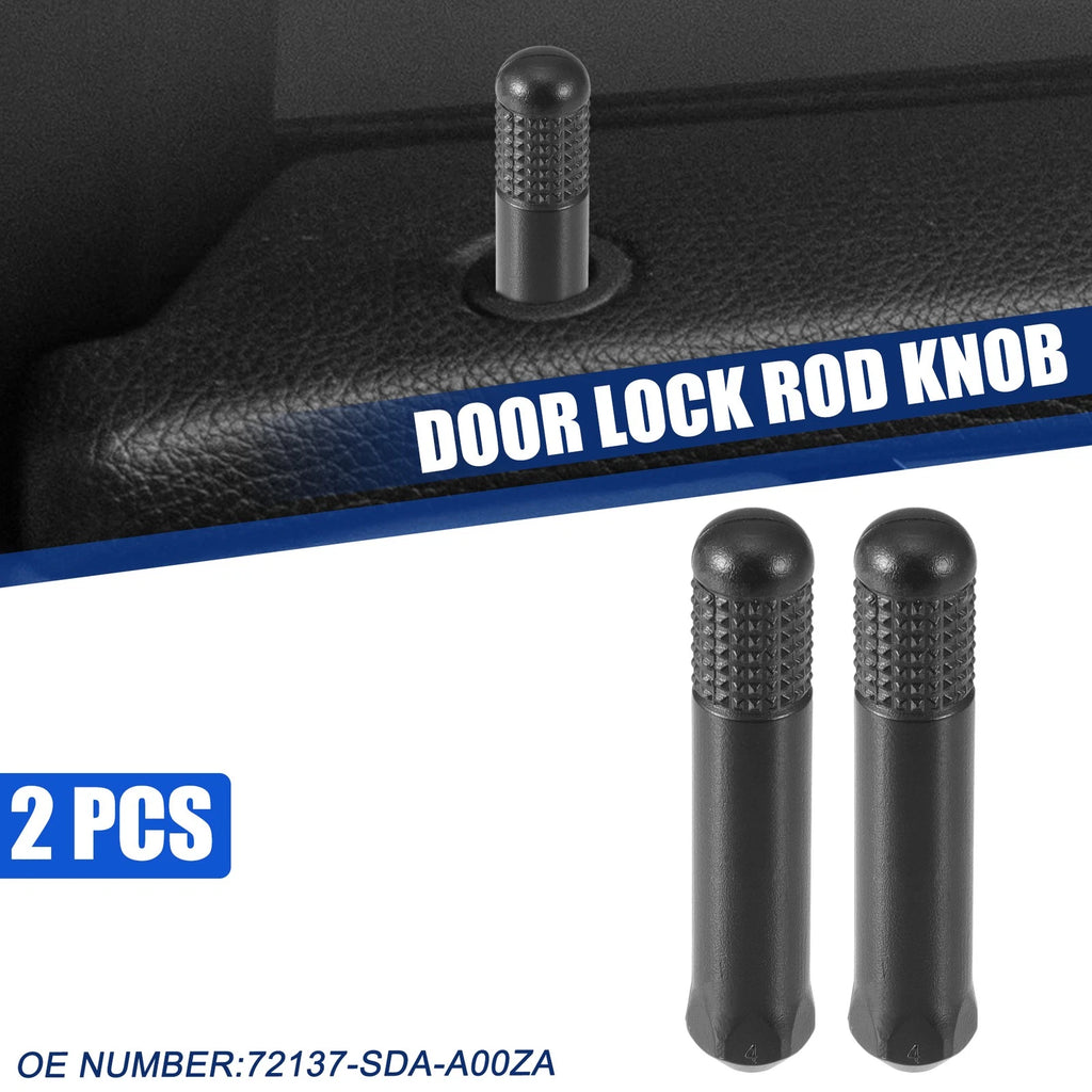 2X Door Lock Rod Knob Black No.72137-SDA-A00ZA for Honda Accord (2003–2007)