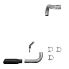 2.5" Single Exhaust Kit for Jeep Wrangler (2018–2025) Black Tip