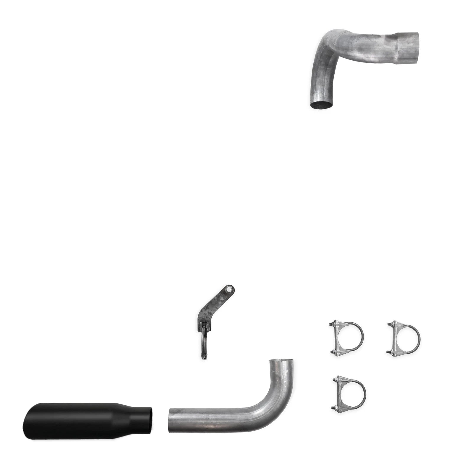 2.5" Single Exhaust Kit for Jeep Wrangler (2018–2025) Black Tip