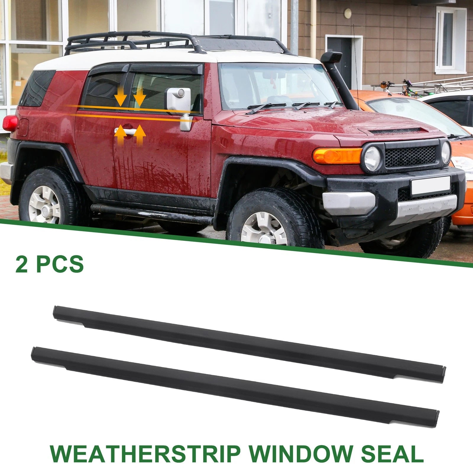 2X Rear Weatherstrip Window Seal No.6816435041 for Toyota FJ (2007–2014)