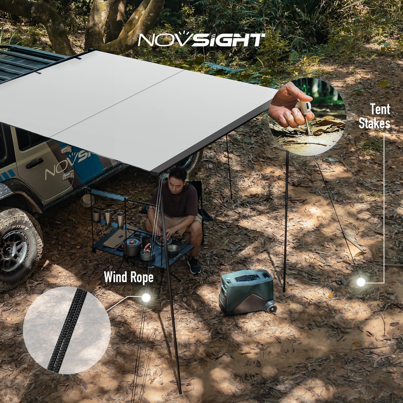 Car Side Pull Out Sun Shade Awning for Outdoor Camping Travel (Fits )