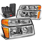 Chrome/Amber Side Headlight Bumper Lamps for Colorado Canyon (2004–2012)