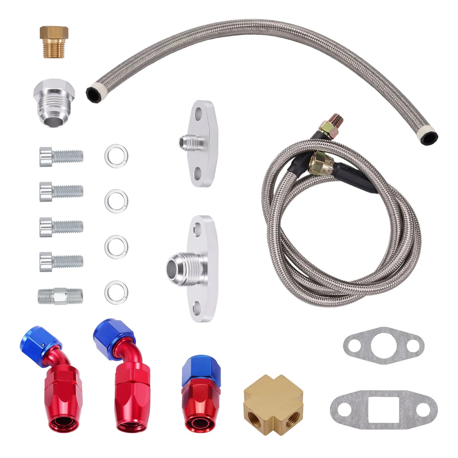 V-Band Flange Turbo for T3 T04e (420hp) Oil Feed and Drain Lines