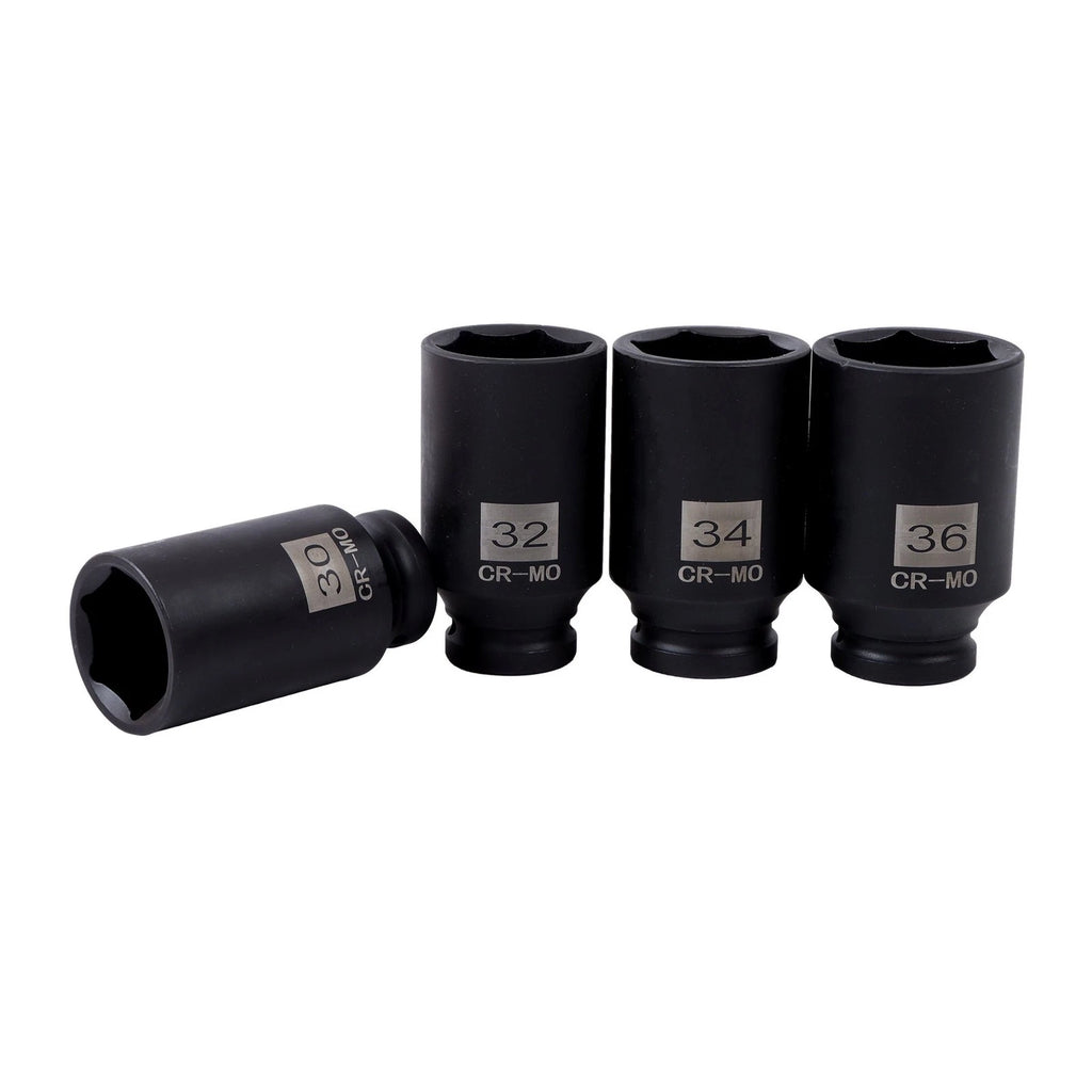 Set of 4 Deep Spindle Axle Nut Sockets