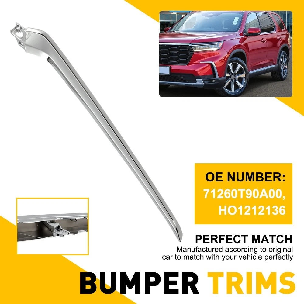 Chrome Front Bumper Grille Trim Left for Honda Pilot (2023) 71260T90A00
