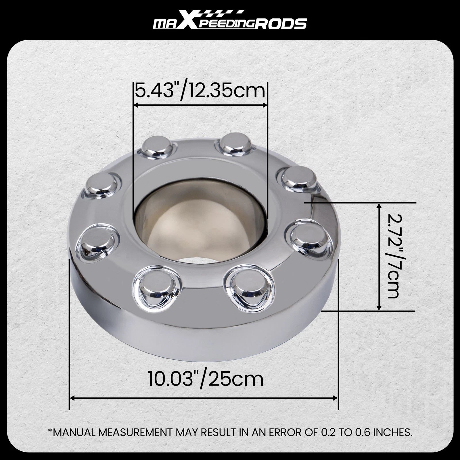 Dually Chrome Front Wheel Center Cap for Ford F-350 (2005–2010) 5C34-1A096-LE
