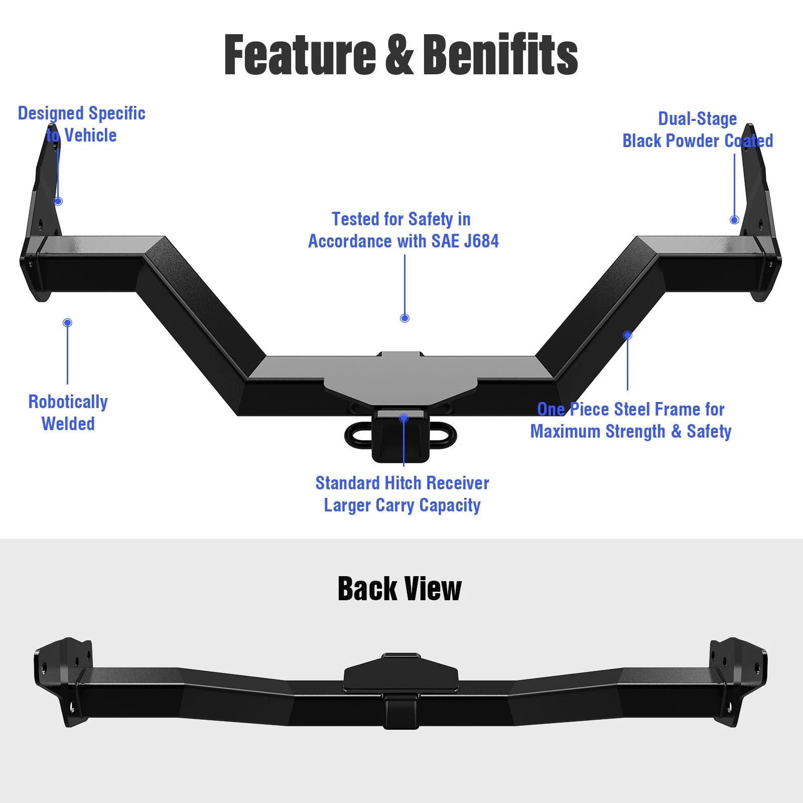 2 Inch Receiver Trailer Towing Hitch for Nissan Xterra (2005–2015)