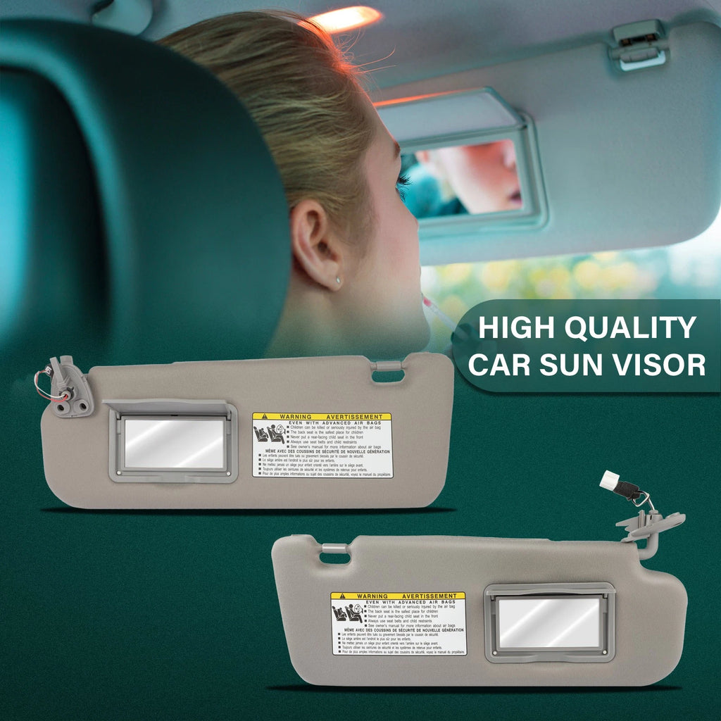 Sun Visor Pair for Hyundai Sonata (2006–2008) w/Light