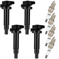 Set of 4 Ignition Coil Spark Plugs for Scion xA xB Toyota Echo Prius Yaris
