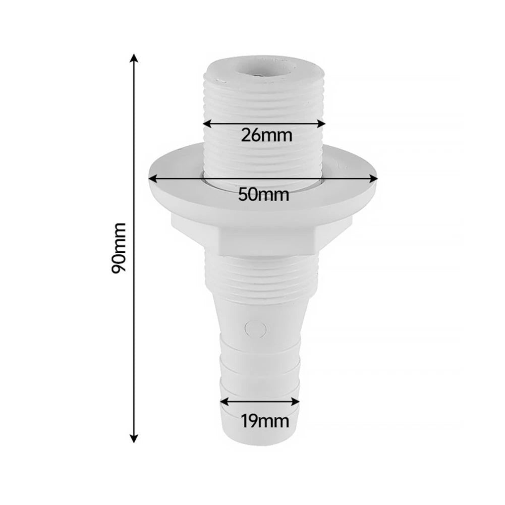 Stainless Steel Thru Hull Connector for Marine Fish Tank Filter (Aquarium)
