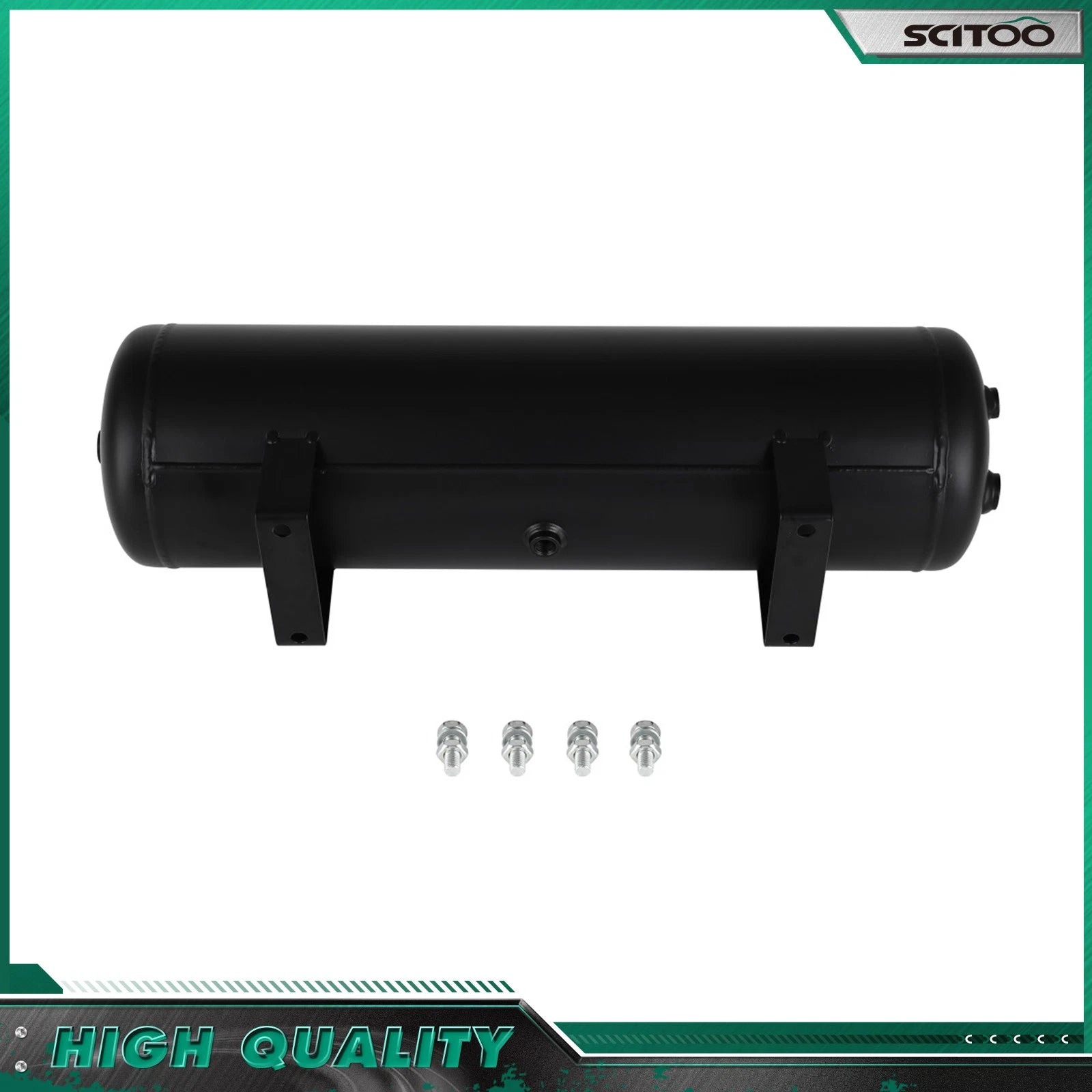 3 Gallon Air Tank for Train Horns, Compressor, Air Ride Suspension (6 Ports)