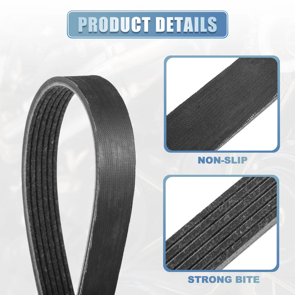 Serpentine Belt for Chevrolet Camaro 6.2L (2010–2011) No. 12610786 Black