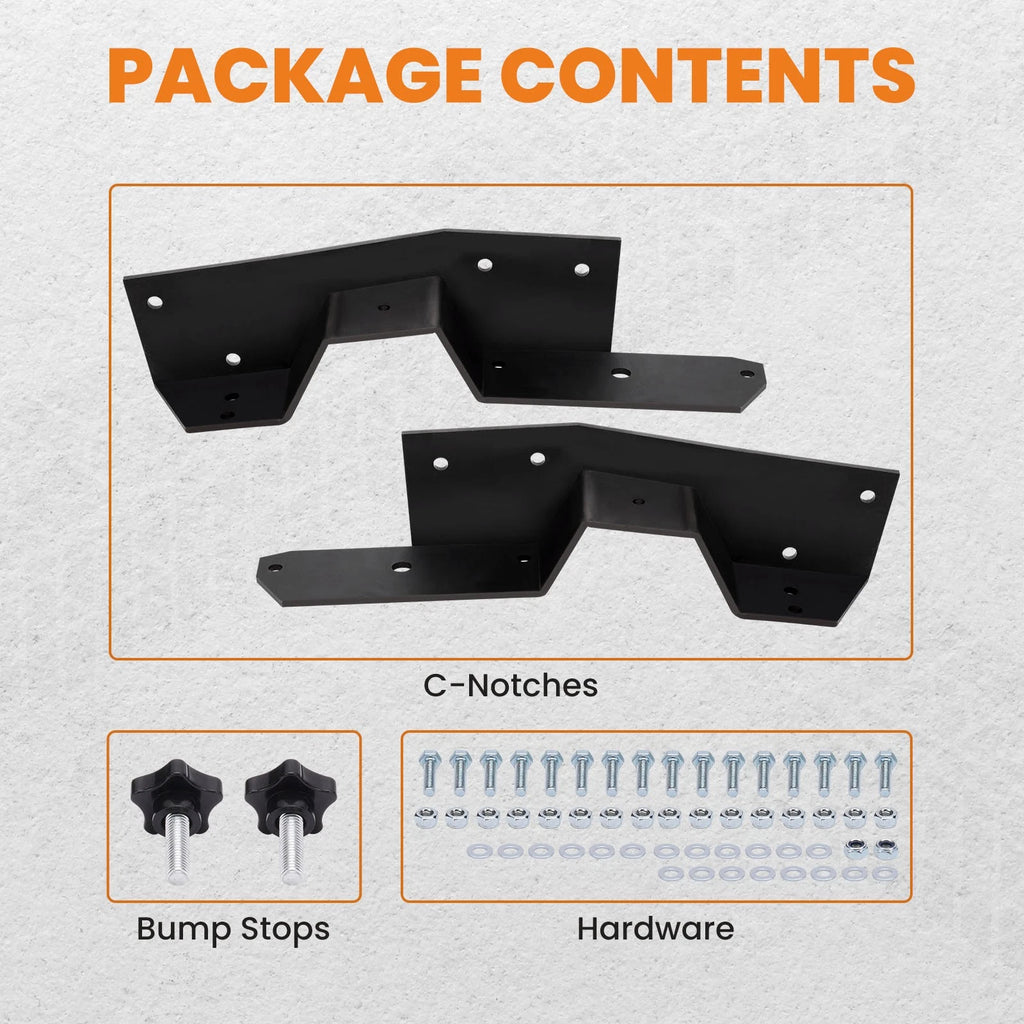 2X Rear Frame C-Notch Kit for Chevy GMC C10 C1500 (1963–1972) Steel