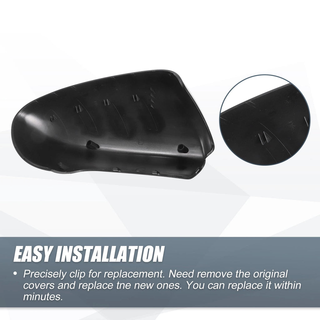 Left Side Mirror Cover Cap Gloss Black for Nissan Qashqai J10 (2007–2014)