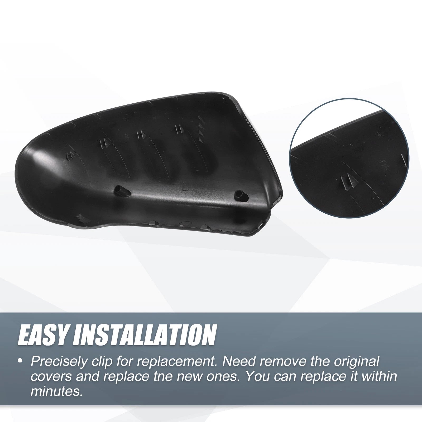 Left Side Mirror Cover Cap Gloss Black for Nissan Qashqai J10 (2007–2014)