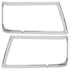 Chrome Headlight Bezel Cover Trim Pair for Peterbilt 375 385