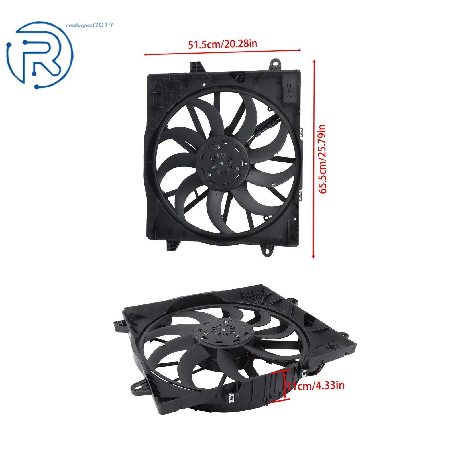 Radiator Fan Assembly for Jeep Gladiator Wrangler (2018-2023)