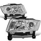 Chrome Housing Clear Side Projector Headlight for Jeep Grand Cherokee WK2 (2014–2016)