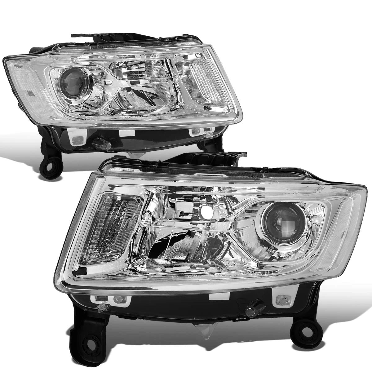 Chrome Housing Clear Side Projector Headlight for Jeep Grand Cherokee WK2 (2014–2016)