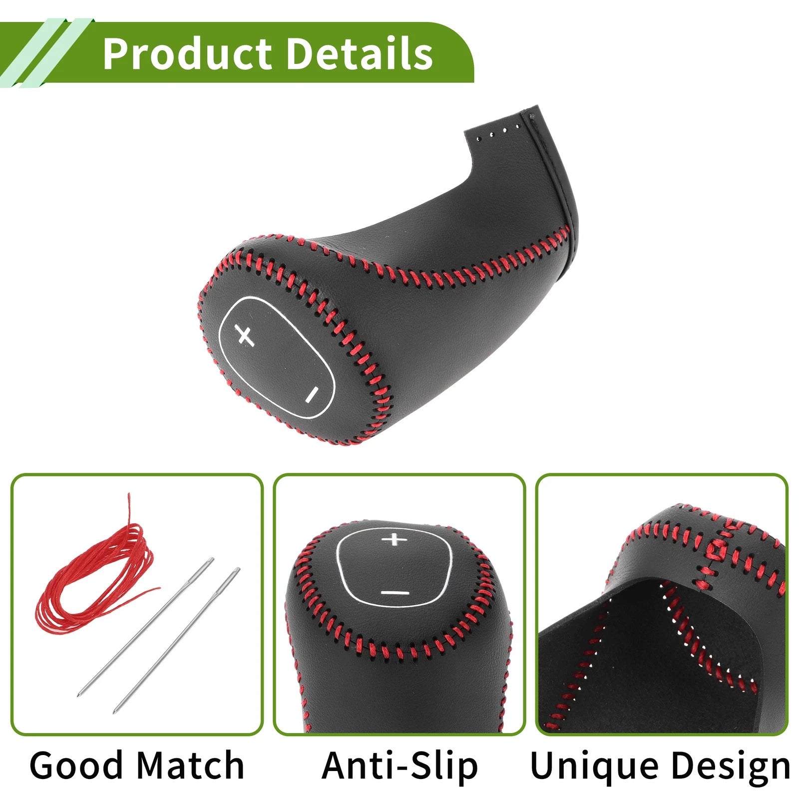Gear Shift Knob Cover for Chevrolet Malibu (2016–2020) Black Red
