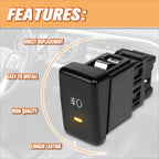 Fog Light Control Switch with Wiring Harness for Honda Odyssey (1999–2004)