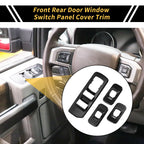 Set of 2 Front Rear Door Window Switch Panel Cover Trim for Ford F-150 (2015–2020)