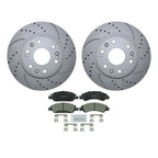 Front Brake Kit with Drilled Rotors & Bosch Ceramic Pads for Cadillac Chevy GMC