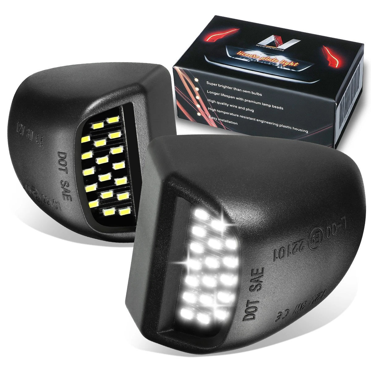 SMD LED License Plate Lights for Silverado Sierra Escalade (2001–2014)