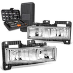 Chrome Clear Housing Headlights for GMC C/K K1500/K2500/K3500 (1988–1998)