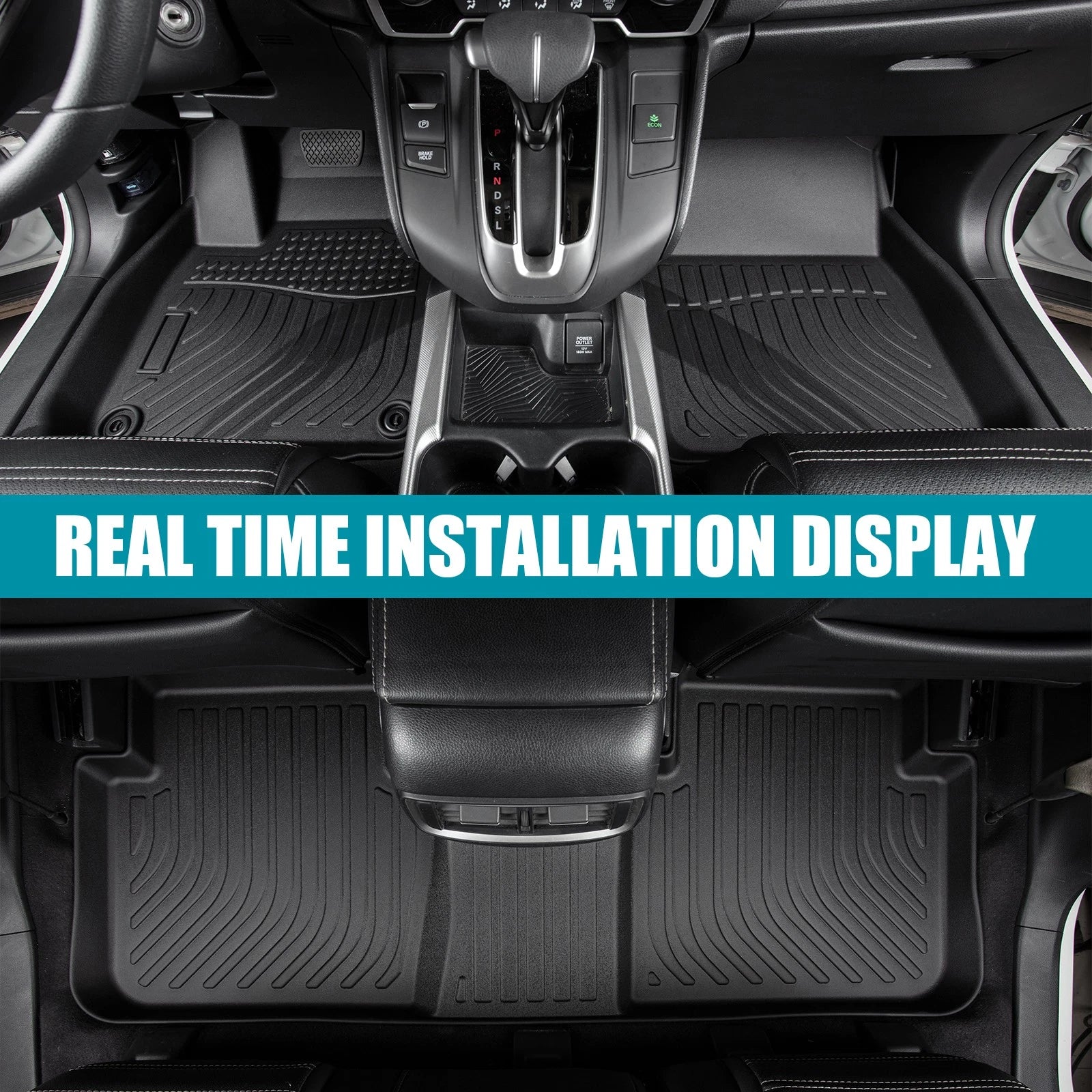 Set of 2 3D Floor Mats for Hyundai Tucson (2004–2009) TPE Rubber All Weather