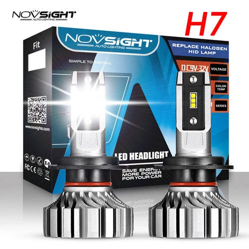 2X H7 LED Headlight Conversion Bulbs 50W 6500K for NOVSIGHT
