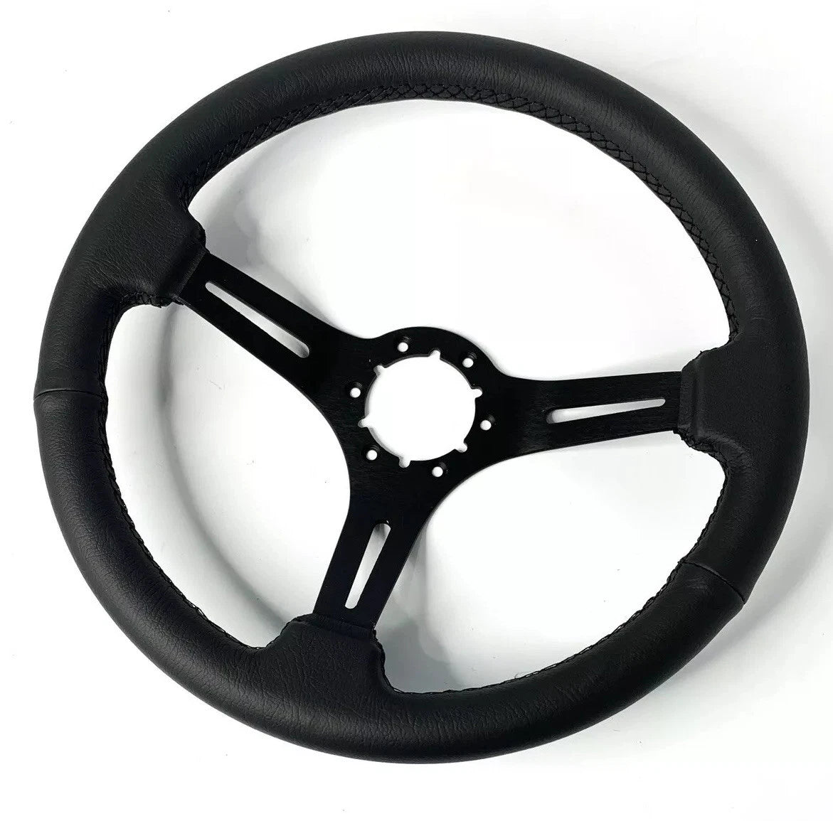 Steering Wheel Leather Grip 6 Hole Slotted for Chevrolet Corvette (1963–1982)