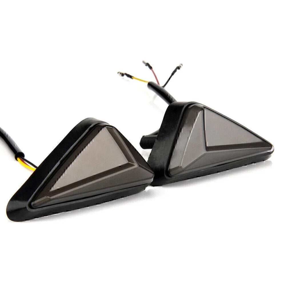 Amber Red Flush Mount LED Turn Signal Lights for Motorcycle