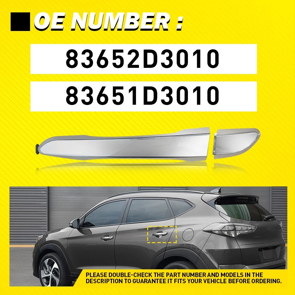 Chrome Rear Left Outer Door Handle for Hyundai Tucson (2016–2021)
