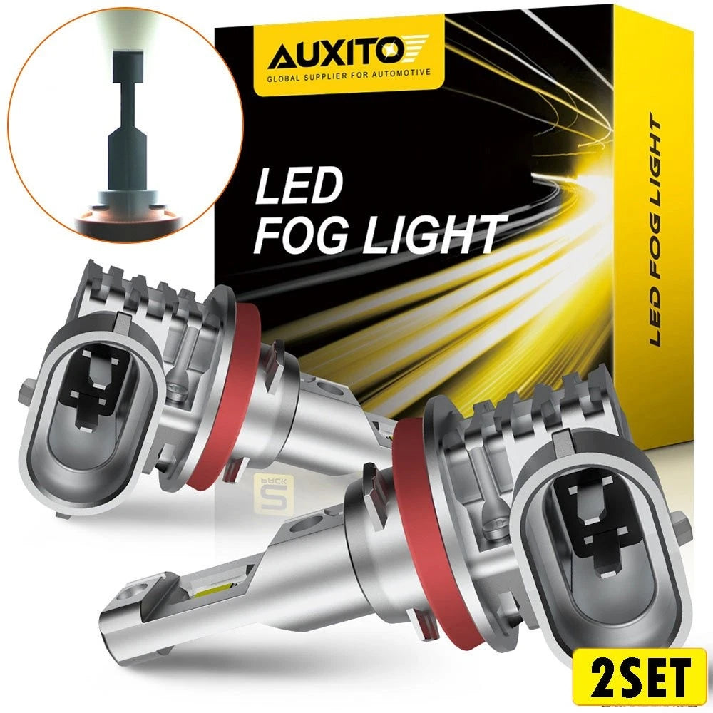 Set of 2 AUXITO LED H11 Fog Bulbs for Toyota Tacoma (2016–2020) Tundra (2013–2019)