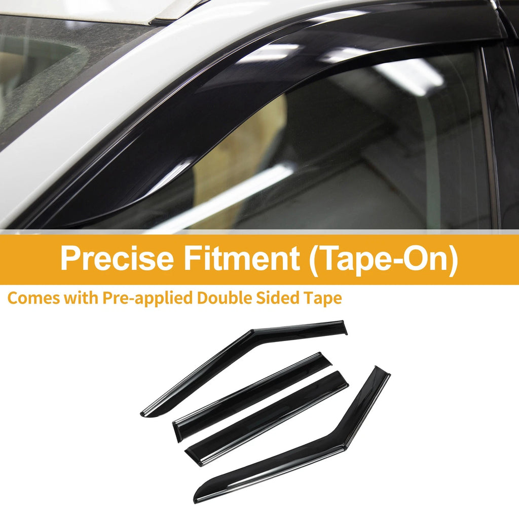 Set of 4 Window Deflectors for Mitsubishi Outlander Sport RVR (2023–2024) Black