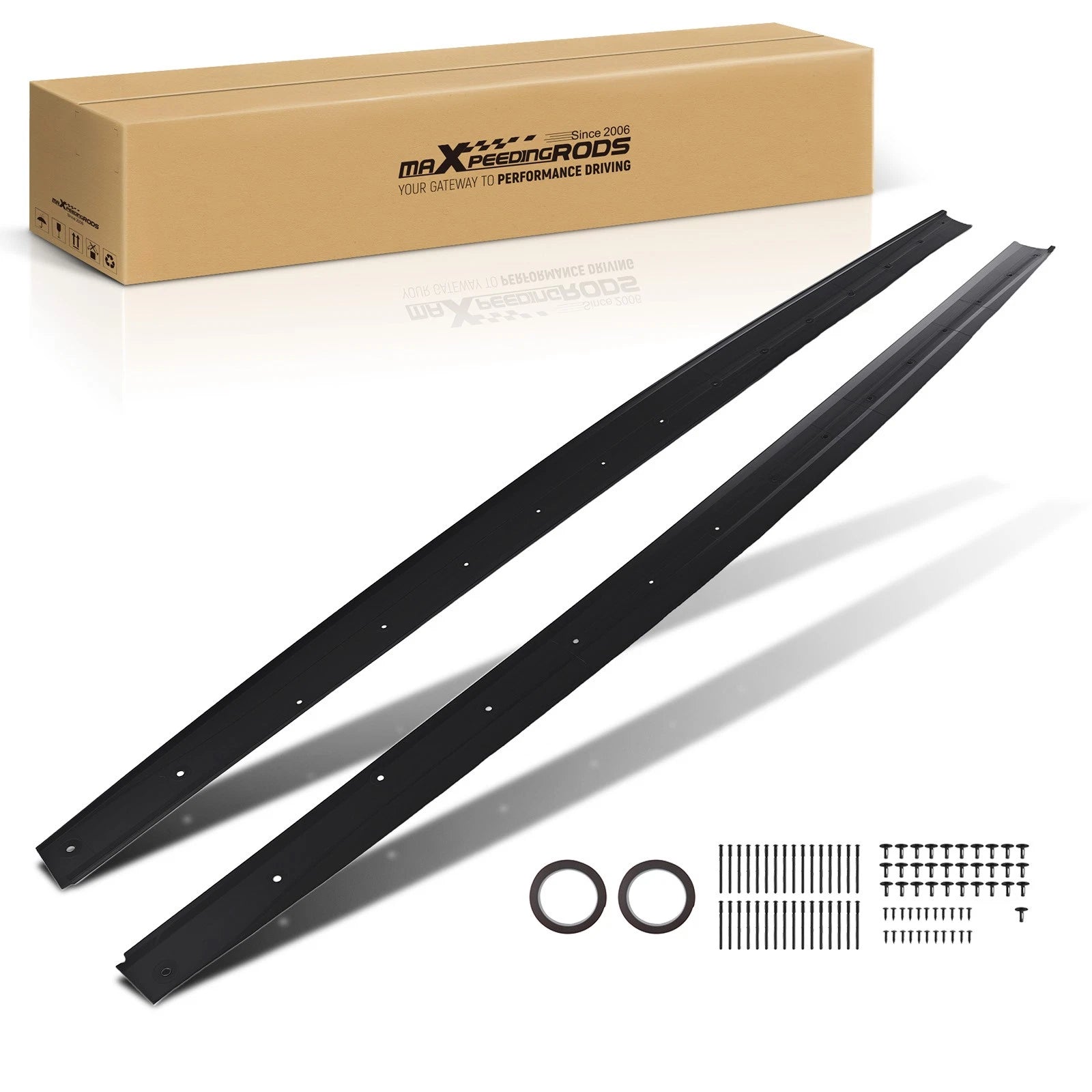 Set of 2 Extension Side Skirt Panels for BMW F32 F33 F36 4 Series (2014–2020) Matte Black