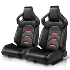 2Pcs Reclinable Racing Seats for Universal Fit (Carbon Fiber Pattern)