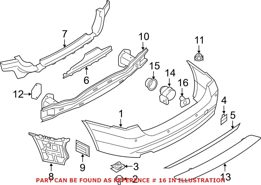 Parking Aid Sensor Bracket for BMW (OEM 51127312750)