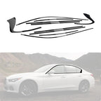 Chrome Blackout Overlay Window Trim for Infiniti Q50 Q50S (2014-2023)