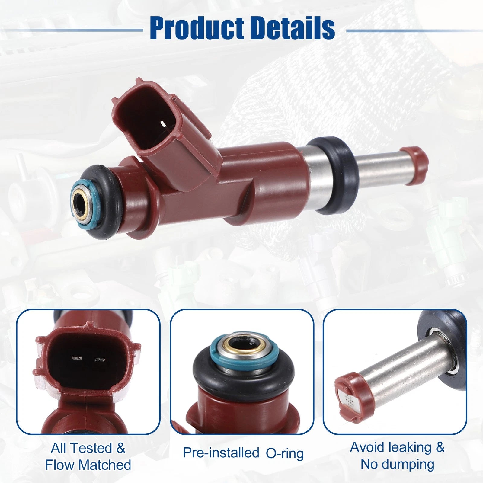 Set of 6 Fuel Injector Nozzles for Toyota Avalon (2005–2012) 23250-0P040