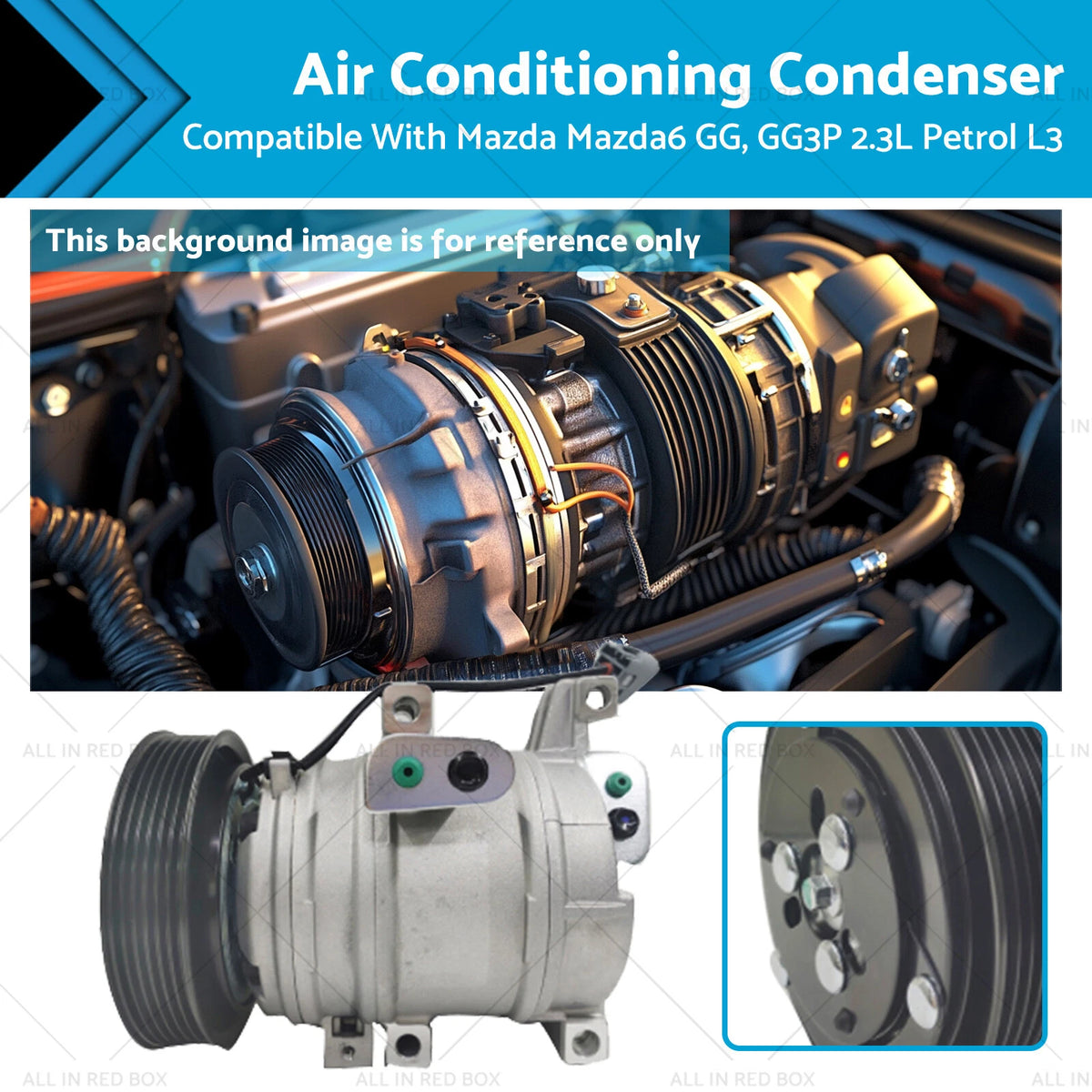 AC Compressor for Mazda Mazda6 GG, GG3P 2.3L Petrol L3 (2002–2008)