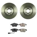 Set of 4 Bosch QuietCast Rotors & Akebono EURO Ceramic Pads for Jetta