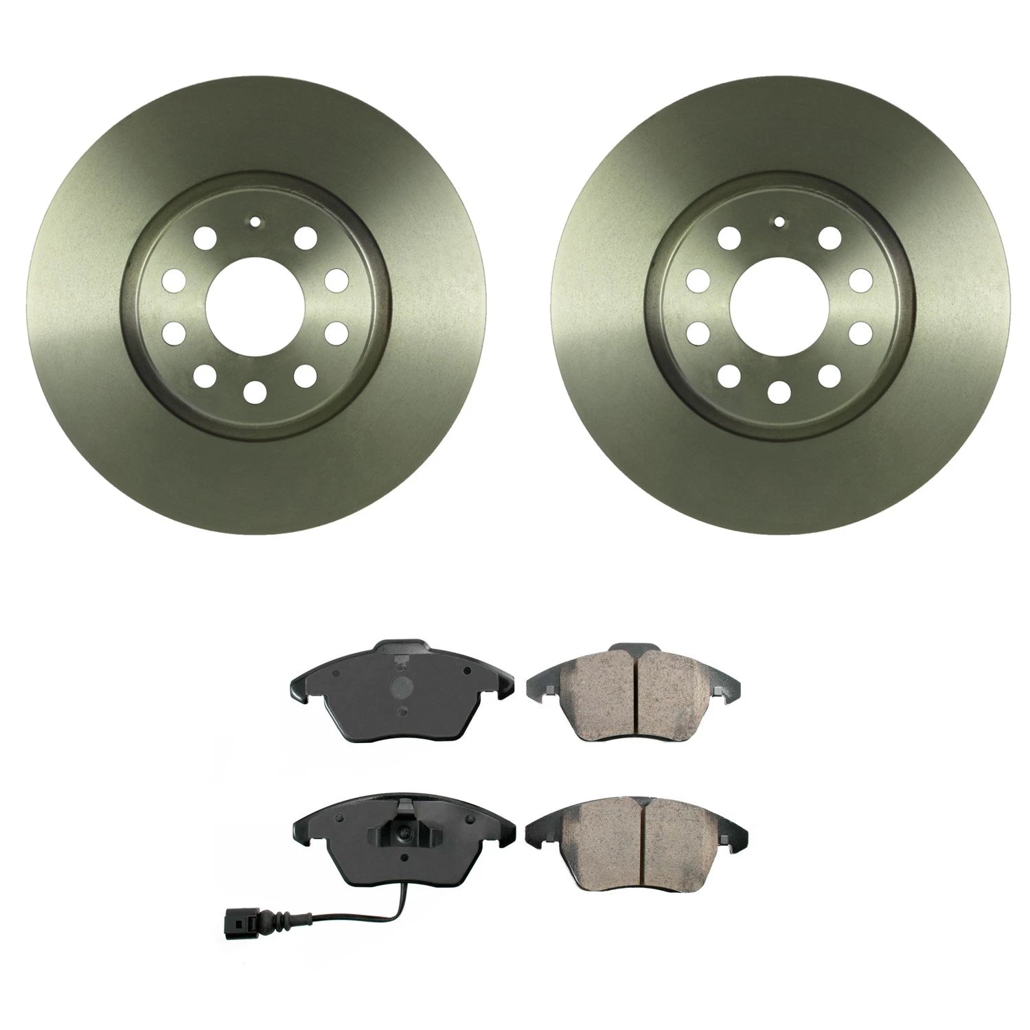 Set of 4 Bosch QuietCast Rotors & Akebono EURO Ceramic Pads for Jetta